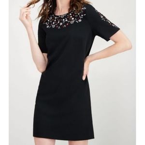 Calvin Klein embroidered black dress